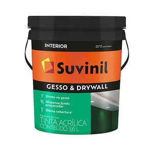 Tinta Gesso e Drywall Acrílica Suvinil Branca 3,6L