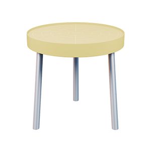 Mesa Redonda Lateral Natural 45CM - Forte Plástico