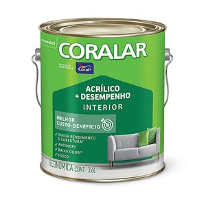 Tinta Coral Coralar Acrilico Mais Desempenho Pedra Preciosa 3,6L