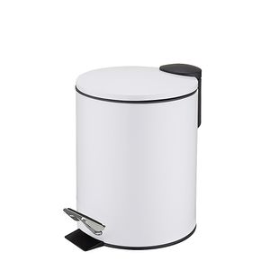 Lixeira Inox Hasiera Com Pedal Branca 5L