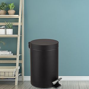 Lixeira 12L Inox Pt Fosco Hasiera
