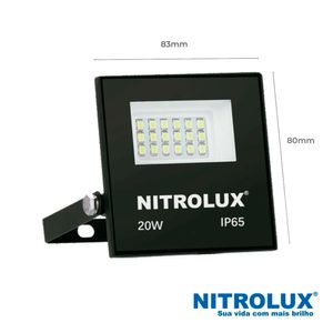 Refletor LED Slim LV01 20W Luz Verde Preto - 5952 - Nitrolux
