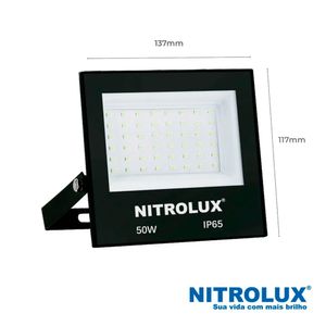 Refletor LED Slim LV01 50W Luz Verde Preto - 5956 - Nitrolux