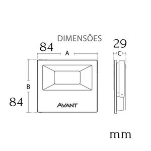 Refletor LED Slim 10W Luz Verde Bivolt IP65 - 259105376 - Avant