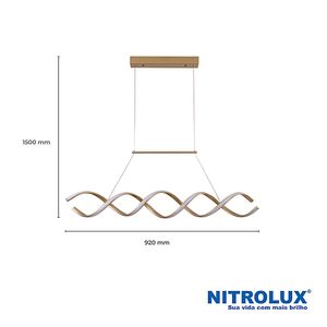 Pendente LED LP203D 30W Luz Nutra 4000K - 5683 - Nitrolux