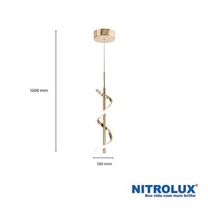 Pendente LED LP601D 10W Luz Neutra 4000K - 5789 - Nitrolux