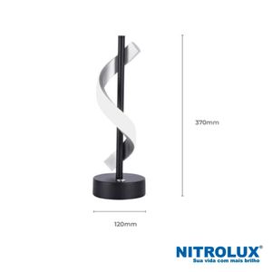 Luminária de Mesa 10W LM601S Luz Neutra 4000K - 5784 - Nitrolux