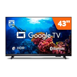 TV Smart 43" Full HD Google TV Comando de Voz Bluetooth Wi-Fi 43PFG6918 Philips
