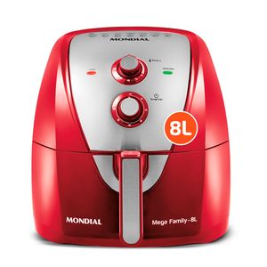 Fritadeira Elétrica Air Fryer sem Óleo Mega Family Vermelho 8L 1900W 220V - AFN-80-RI - Mondial