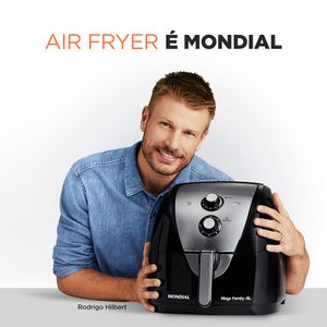 Fritadeira Elétrica Air Fryer sem Óleo Mega Family Preto 8L 1900W 220V - AFN-80-BI - Mondial