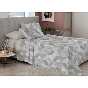 Jogo De Cama Super Cotton Duplo Solteiro 3 Peças Sortido Camesa