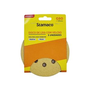 Lixa Stamaco Com Velcro 125 Mm Grana 80