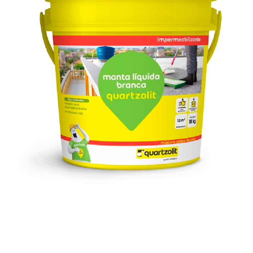 Encontraproduto.com.br - Impermeabilizante Manta Líquida 18kg Branco Quartzolit