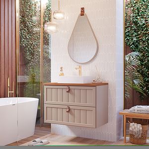 Armário Suspenso de Banheiro Mgm Sense 60cm Cappuccino & Freijó