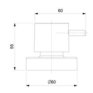 Acabamento de Registro para Base Docol Basic Cromado  1/2" 3/4" 1" - B5009C7CRB - Celite