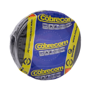 Cabo Flexível 4MM 15 Metros 750V Preto Cobrecom Fios