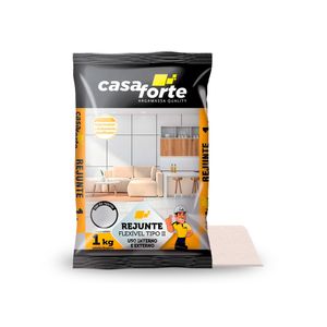 Rejunte Flexível Tipo II para Cerâmicas e Porcelanatos Palha 1KG - Casa Forte