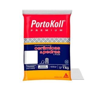 Rejunte Flexível para Cerâmicas e Pedras Premium Cinza Platina 1KG - Portokoll