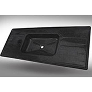 Pia De Mármore Sintético 120X50cm Preto Romano Bella Pia