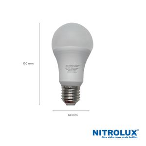 Lâmpada LED Bulbo E27 15W A60 Luz Branca 6500K Bivolt  - 5896 - Nitrolux