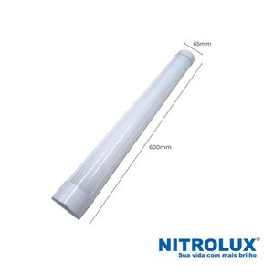 Luminária de Sobrepor Ultra Slim 18W 60CM Luz Branca 6500K Bivolt - Nitrolux