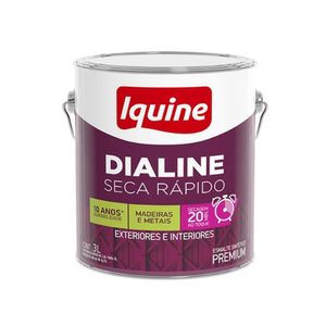 Esmalte Sintético Dialine Fosco Preto 3L Iquine