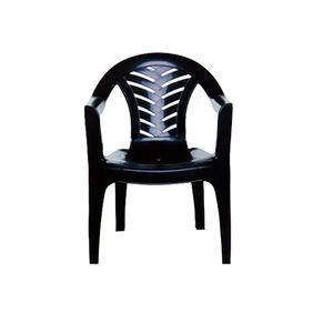 Poltrona em PVC Tambaba Preta - Plastex