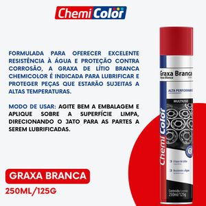 Graxa Litio Chemicolor Branca 125G