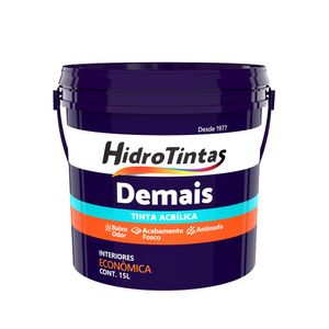 Tinta Acrílica Fosco Aveludada Econômica Demais Branco Neve 15L Hidrotintas