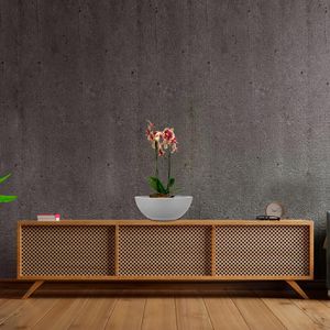 Bacia Amsterda Grafiato 30X13 Cimento Floridis