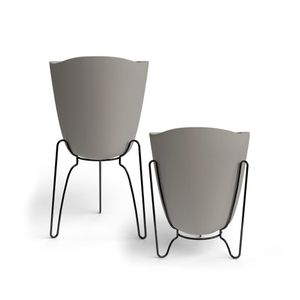 Vaso Tryas Cachepot 17 X 18 Cimento Floridis