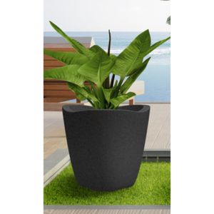 Vaso Tryas Jardim 26X30 Cinza Granito Floridis