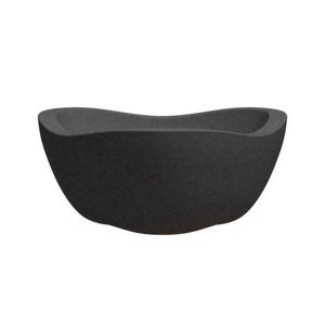 Vaso Tryas Jardim 38 X 20 Cinza Granito Floridis
