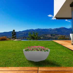 Vaso Tryas Jardim 38 X 20 Cimento Floridis