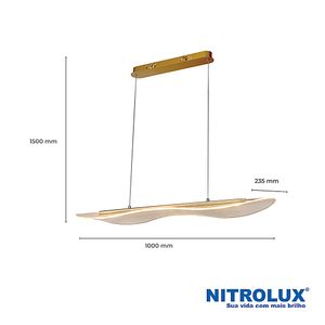 Pendente 30W ACR001D Luz Amarela 3000K - 5919 - Nitrolux