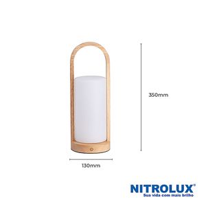 Abajur Touch Recarregavel Ats-001 Nitrolux