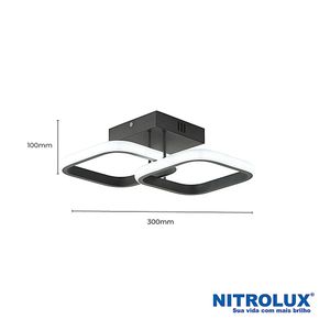 Luminaria de Sobrepor Selene Q002P 300X300X100MM - 5996 - Nitrolux