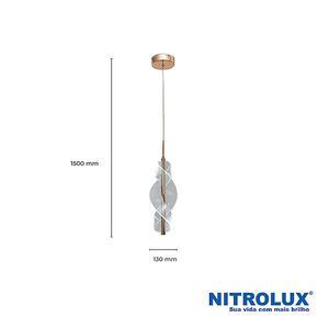 Pendente LED Infinite-001G 7W 3 Em 1 - 6031 - Nitrolux