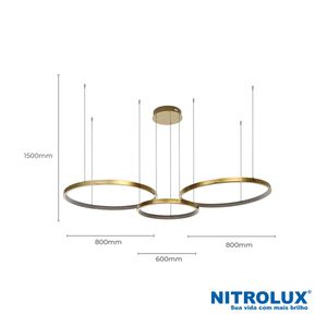 Pendente Ilusion-002D 85W 3500K Nitrolux