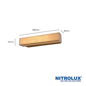Arandela de Sobrepor em LED Agb-001D 8W 3 Em 1 Gold Bar Dourada - Nitrolux