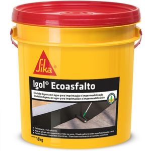 Tinta Asfáltica Impermeabilizante Igol Ecoasfalto Base Água 18 Litros Sika