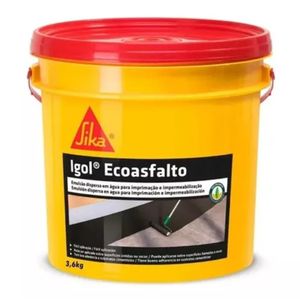 Tinta Asfáltica Impermeabilizante Igol Ecoasfalto Base Água 3,6 Litros Sika