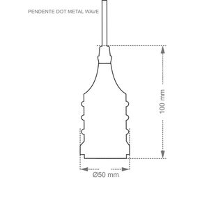 Pendente Dot Metal Wave Cromo - 15050798 - Taschibra