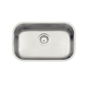 Cuba Inox Retangular Tramontina Simples Escovada de Embutir Com Válvula Prime Cromada 47X30X17CM - 94022107