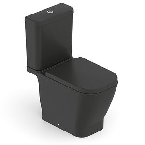Kit Bacia Caixa Com Kit De Instalação Completo Matte Black Roca