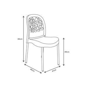 Cadeira com Perna em Alumínio Deluxe Bege Natural 84X42X46CM - Forte Plástico