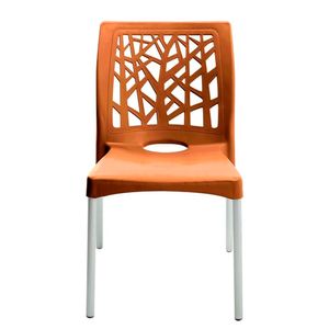 Cadeira com Perna em Alumínio Nature Terracota 80X40X40CM - Forte Plástico