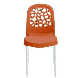 Cadeira com Perna em Alumínio Deluxe Terracota 84X42X46CM - Forte Plástico