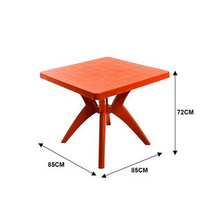 Mesa Quadrada Desmontável Nature Terracota 73X85X85CM - Forte Plástico