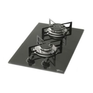 Cooktop 2 Bocas Mesa de Vidro a Gás Preto Fischer